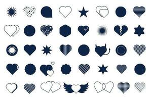 big bundle of hearts symbol vector