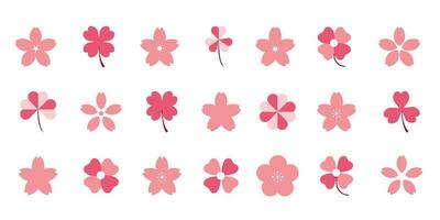 Big bundle of pink flower bloom icon element vector