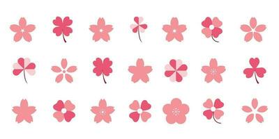 Big bundle of pink flower bloom icon element vector