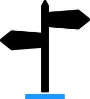 plano firmar o símbolo de la carretera dirección tablero. vector