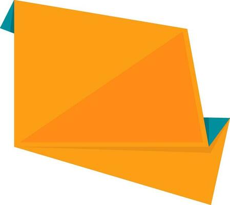 Banner or ribbon in orange color for marketing purpose.
