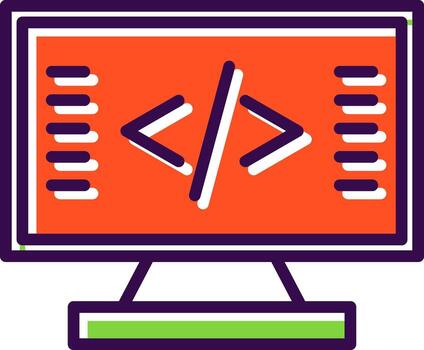 codificación vector icono diseño