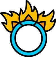 diseño de icono de vector de anillo de fuego