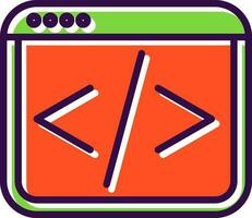 Web coding Vector Icon Design