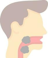 Throat cancer Vector Icon Design