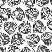 Seamless pattern with black openwork hearts vector