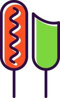 Corn dog Vector Icon Design