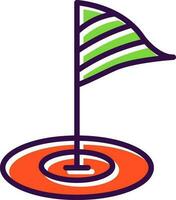 Golf flag Vector Icon Design