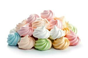 stock photo of meringue cookies isolated white background professional food photography ai generated