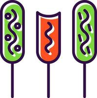 Corn dog Vector Icon Design