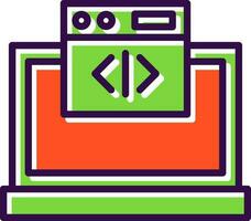 Web coding Vector Icon Design