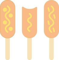 Corn dog Vector Icon Design