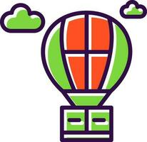 Hot air balloon Vector Icon Design