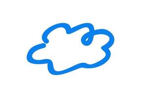 Cloud. Vector simple doodle illustration isolated on white background.