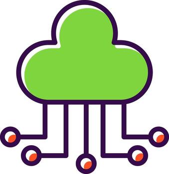 diseño de icono de vector de computación en la nube
