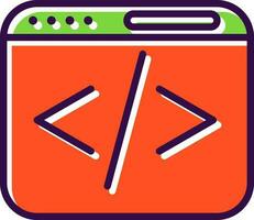 Web coding Vector Icon Design