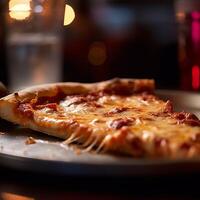 stock photo of pizza slice Cinematic Editorial food photography