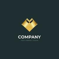 Luxury Retro Logo in Golden Style vector