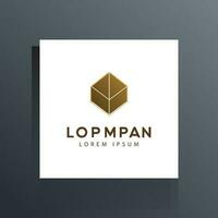 Dynamic golden minimalistic logo design vector