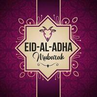 eid al-adha Mubarak islámico festival social medios de comunicación diseño vector