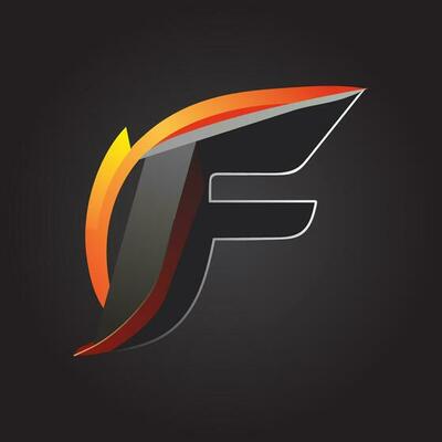Gaming Initials Logo Design with Letter F