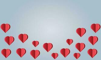 Abstract red heart background vector illustration