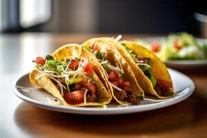 valores foto de taco mexico en plato mexicano comida comida fotografía generativo ai