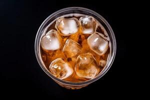 stock photo of collection a cup iced americano top view food photography