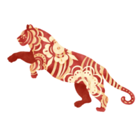 tigre Cinese zodiaco cartello contento nuovo anno png