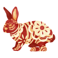 lapin chinois zodiaque signe content Nouveau année png