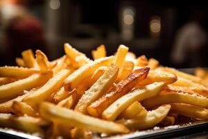 stock photo of fried fries Cinematic Editorial food photography