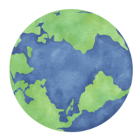 Earth watercolor illustration png