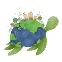 Earth day save nature watercolor png