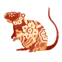 rat chinois zodiaque signe content Nouveau année png