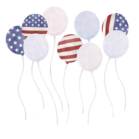 Watercorlor balloon for 4th of july png