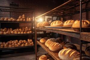 stock photo of inside bakery AI Generated