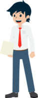 Salary Man Business Isolated Person People Cartoon Character Flat illustration Png