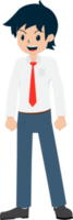 un salaire homme affaires isolé la personne gens dessin animé personnage plat illustration png