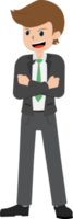 Salary Man Business Isolated Person People Cartoon Character Flat illustration Png