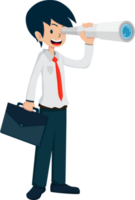 Salary Man Business Isolated Person People Cartoon Character Flat illustration Png