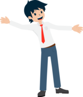 Salary Man Business Isolated Person People Cartoon Character Flat illustration Png