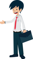 Salary Man Business Isolated Person People Cartoon Character Flat illustration Png