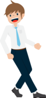 Salary Man Business Isolated Person People Cartoon Character Flat illustration Png