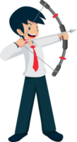 Salary Man Business Isolated Person People Cartoon Character Flat illustration Png