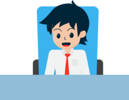 Salary Man Business Isolated Person People Cartoon Character Flat illustration Png