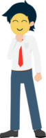 Salary Man Business Isolated Person People Cartoon Character Flat illustration Png