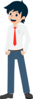 Salary Man Business Isolated Person People Cartoon Character Flat illustration Png