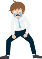 un salaire homme affaires isolé la personne gens dessin animé personnage plat illustration png