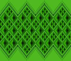 Embroidery indian aztec ethnic pattern in green vector