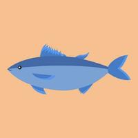 mar pescado en plano vector ilustración diseño